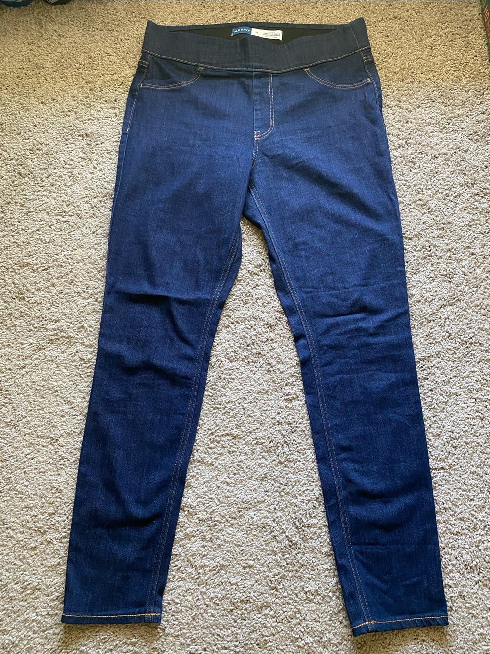 Old Navy Dark Indigo Rockstar Super Skinny Jeggings - Blue